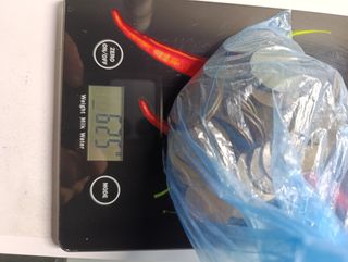 Lote monedas antiguas para limpiar 625 g.Gastadas