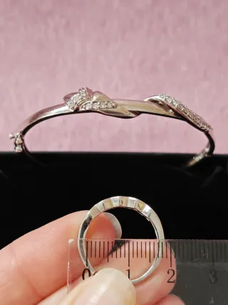 Brazalete y anillo plata pedrería