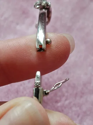 Brazalete y anillo plata pedrería