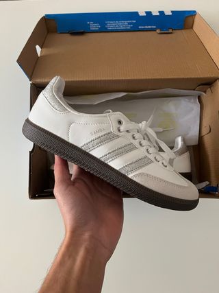 Zapatillas Adidas Samba Blanco Glitter
