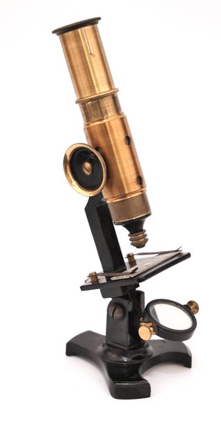 Microscopio Antiguo Francés Deyrolle c.1910