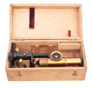 Microscopio Antiguo Francés Deyrolle c.1910