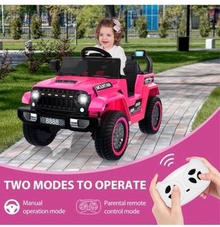 Coche Eléctrico Infantil Rosa 12V