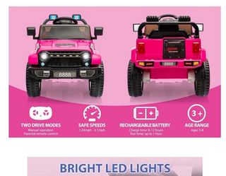 Coche Eléctrico Infantil Rosa 12V