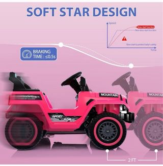 Coche Eléctrico Infantil Rosa 12V