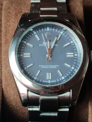 Orologio Oyster Perpetual grigio Blu
