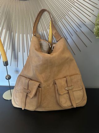Bolso Piel Uterqüe Camel