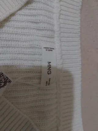 Jersey Mango Rayas gris   y Blanco Talla M