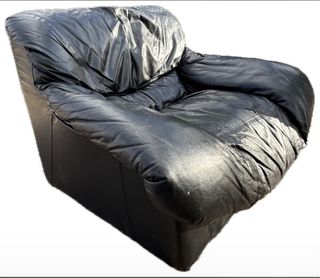 Butaca de piel negra