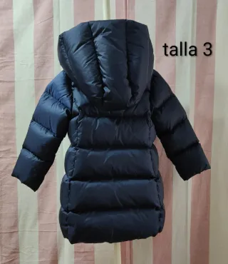 Abrigo niña talla 3 azul