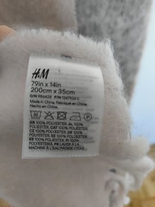 Bufanda a rayas beige y rosa