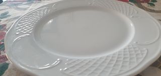 Plato Bidasoa Blanco Porcelana Grande