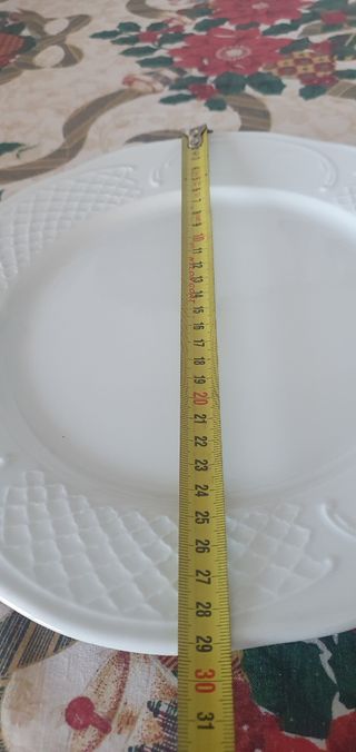 Plato Bidasoa Blanco Porcelana Grande