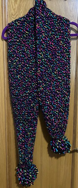 Bufanda de lana gorda multicolores  Largo 1.70 mts