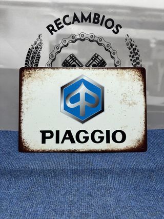 Piaggio Logo cartel metalico 30x20 cm