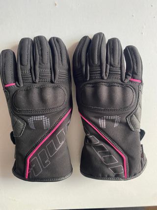 Guantes Moto Invierno Mujer Negro Rosa