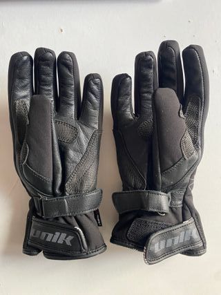 Guantes Moto Invierno Mujer Negro Rosa