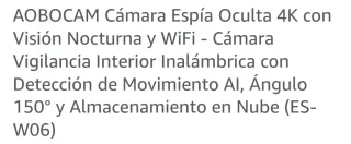 Mini Cámara HD Inteligente Inalámbrica