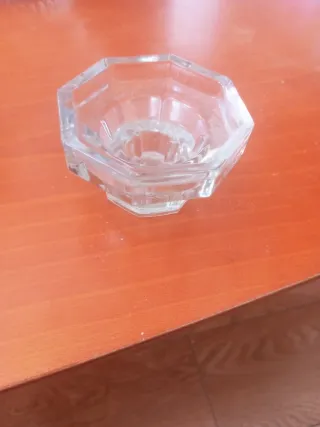 Portavelas de cristal octogonal
