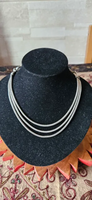 Collana snake argento 3 fili