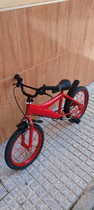 Bicicleta infantil roja 16 pulgadas