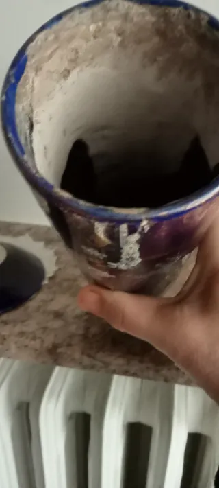 Portafiori vintage anni '20 con piattino