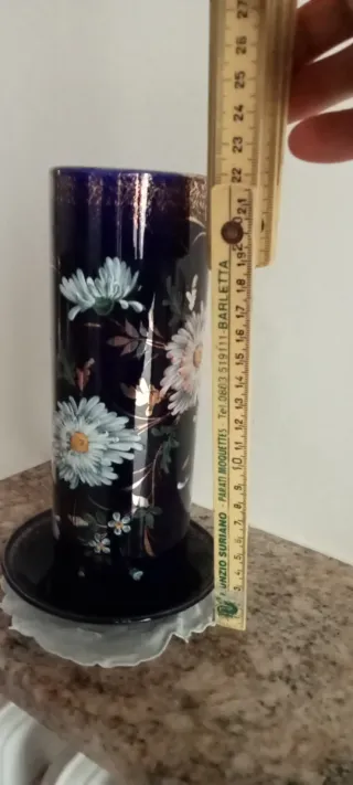 Portafiori vintage anni '20 con piattino