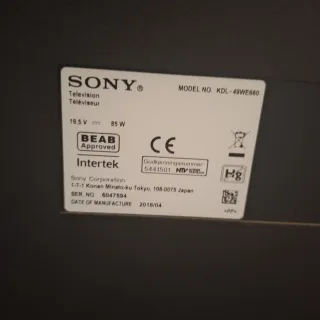 TV Sony 50 KDL-49WE660