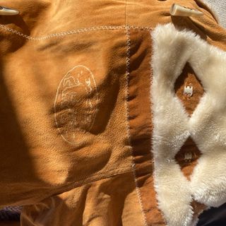 Chaqueta Cuero Vintage Beige y Marrón