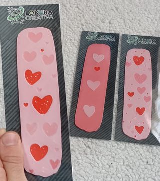 Set 3 Marcapáginas 3D "Susurros de Corazón"