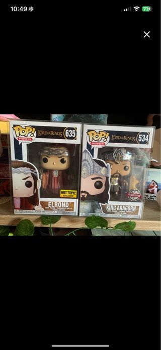Funko Pop Elrond y Rey Aragorn Lord of the Rings