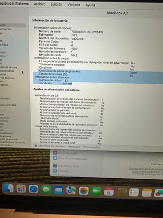 MacBook Air 2019 16GB/256GB Plata