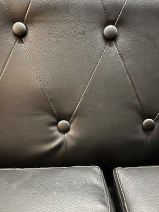 Sofá Chesterfield Negro Piel