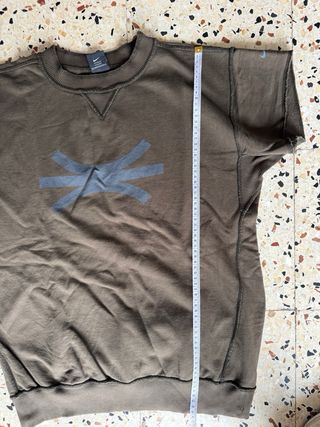 Sudadera Vintage Manga Corta Chaleco Algodón