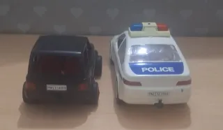 Playmobil Coche Policía y Todoterreno Negro