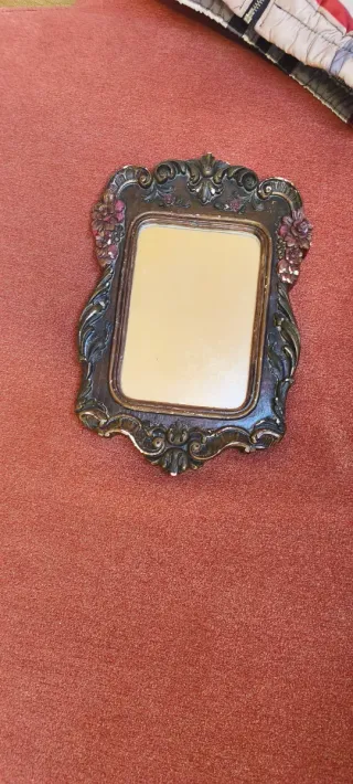 Espejo Madera Pequeño Antiguo