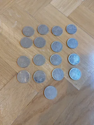 17 monedas 25 pesetas Mundial 82