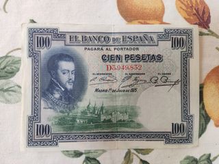 100 Pesetas 1925 Banco de España Serie D3