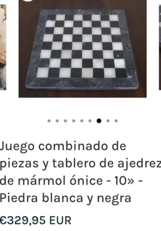 Juego de ajedrez de mármol
