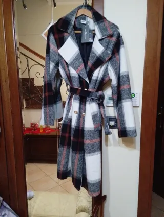 Cappotto lungo a quadri