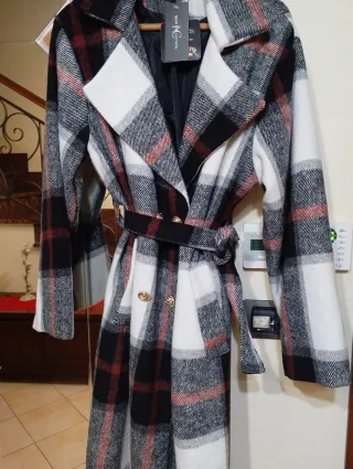 Cappotto lungo a quadri