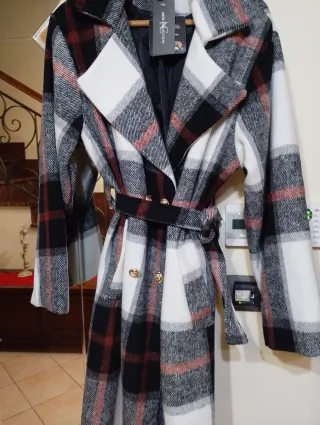 Cappotto lungo a quadri