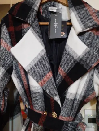 Cappotto lungo a quadri