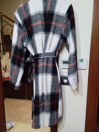 Cappotto lungo a quadri