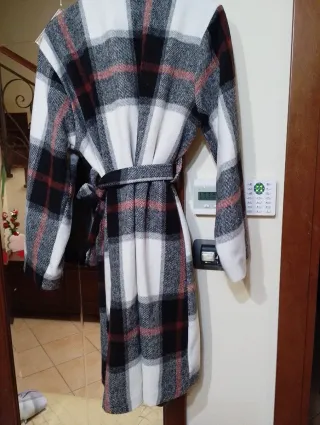 Cappotto lungo a quadri