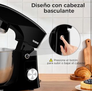 YASHE Batidora Amasadora 1500W, 4,5 + 5L Doble Bol