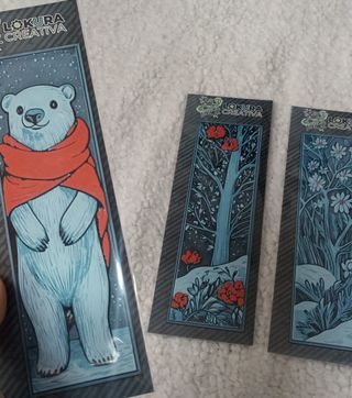 Set 3 Marcapáginas 3D "Fantasía Polar"