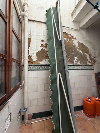 Toldo Terraza Verde y Blanco