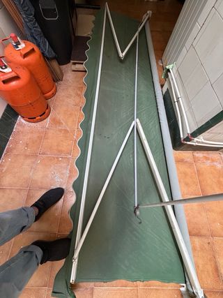 Toldo Terraza Verde y Blanco