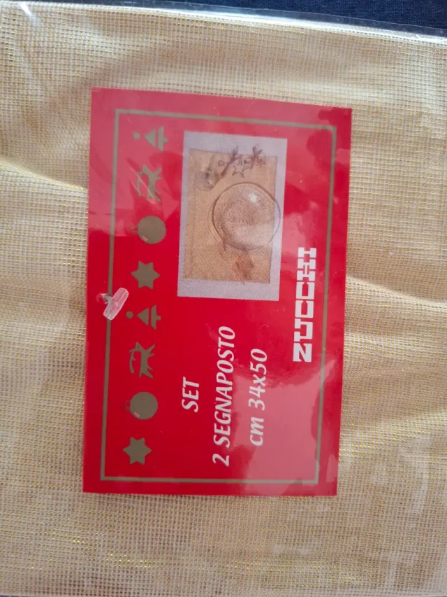 Set 2 Salvamanteles Zucchi Dorados Nuevos.